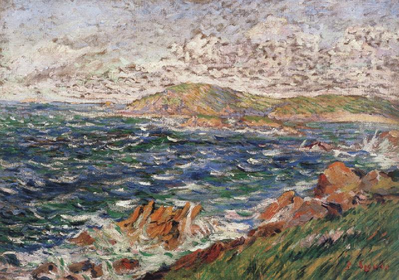 Paul Signac stiff northwest breeze Norge oil painting art
